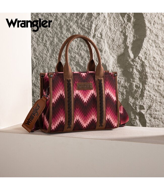 Wrangler Southwestern Pattern Dual Sided Print Tote/Crossbody WG2211-8120S
