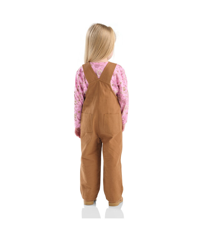 Carhartt Girl's Toddler Long-Sleeve T-Shirt and Canvas Overall Set CG9945