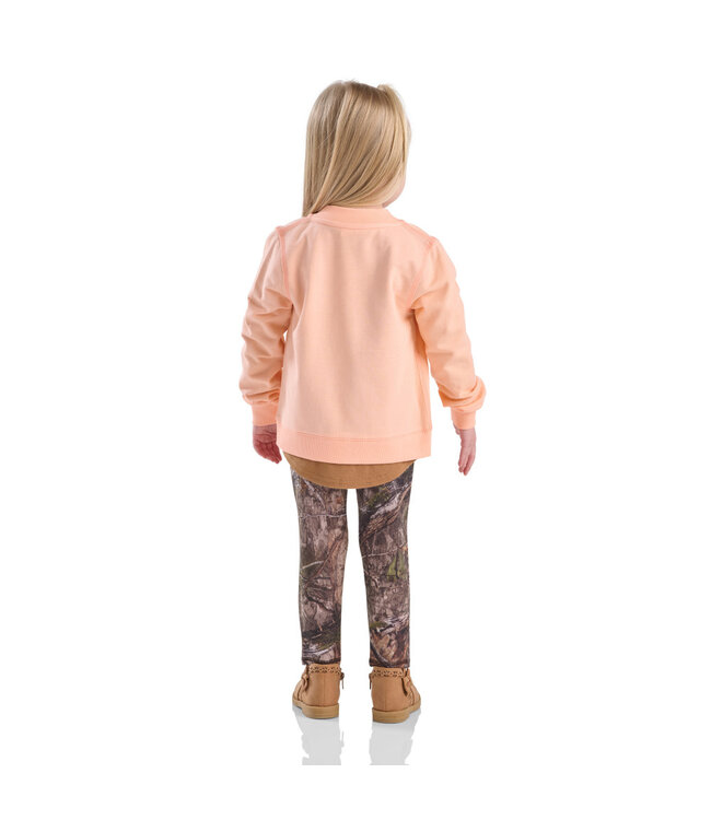 Carhartt Girl's Toddler French Terry Bomber Jacket, T-Shirt, and Legging Set CG9958