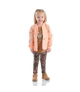Carhartt Girl's Toddler French Terry Bomber Jacket, T-Shirt, and Legging Set CG9958