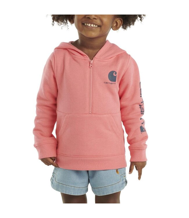 Carhartt Girl's Infant/Toddler Long-Sleeve Half-Zip Sweatshirt CA9930
