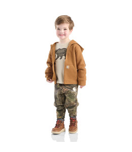 Carhartt Boy's Toddler Long-Sleeve T-Shirt, Fleece Jacket and Fleece Camo Pant Set CG8100