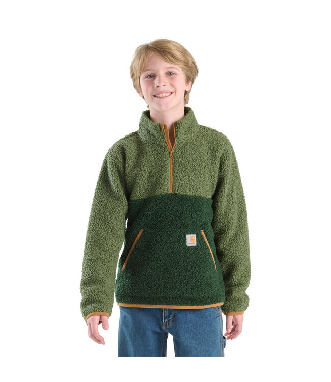 Carhartt Boy's Long-Sleeve Sherpa Half-Zip Sweatshirt CA6777