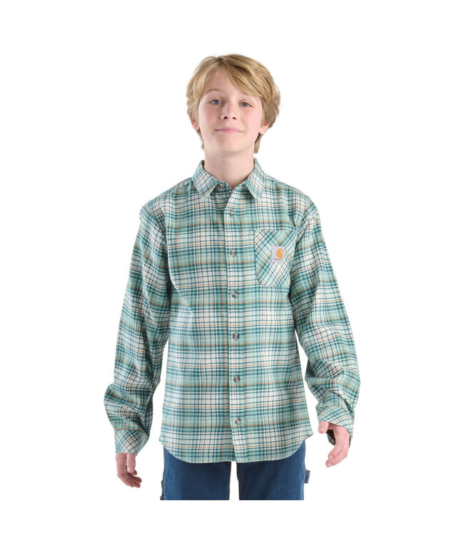 Carhartt Boy's Long-Sleeve Flannel Button-Front Shirt CE8211