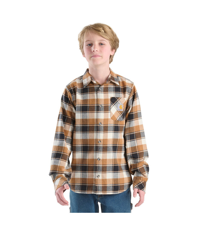 Carhartt Boy's Long-Sleeve Flannel Button-Front Shirt CE8211