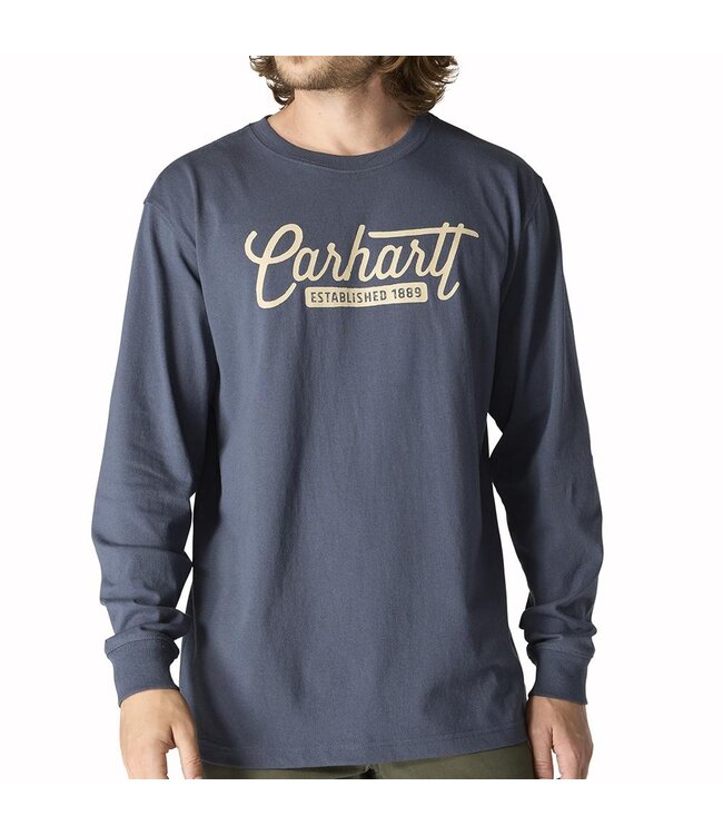 Carhartt Men's Loose Fit Heavyweight Long-Sleeve Script Graphic T-Shirt 107040