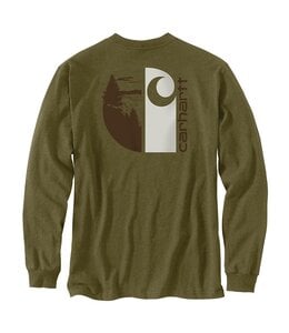 Carhartt Men's Loose Fit Heavyweight Long-Sleeve Pocket Outdoor Graphic T-Shirt 107176