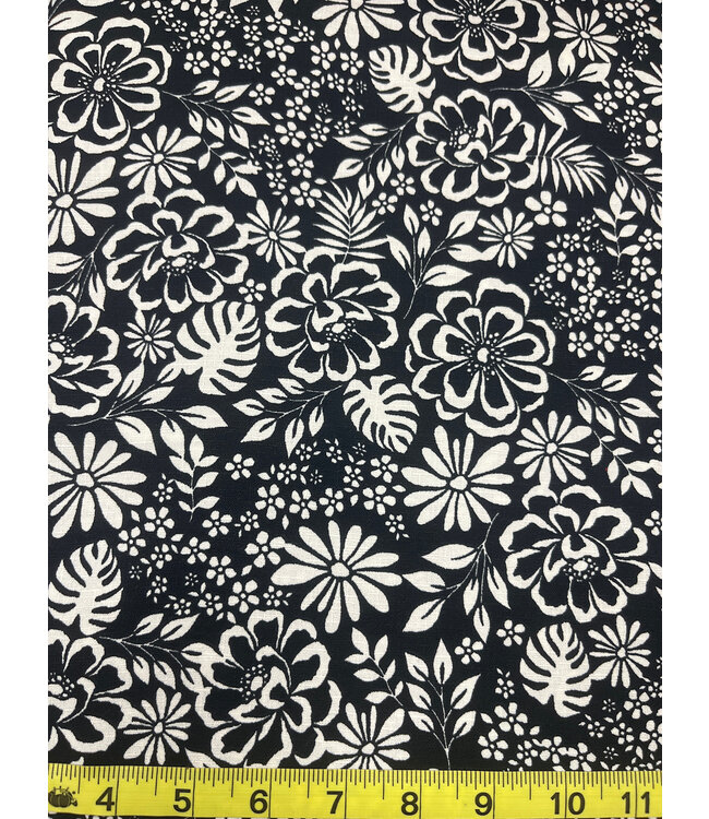Yard of Geneva-Black Fabric FA15211