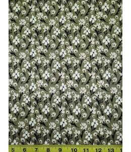 Yard of Dreamy Meadows Moss Pineskin Fabric