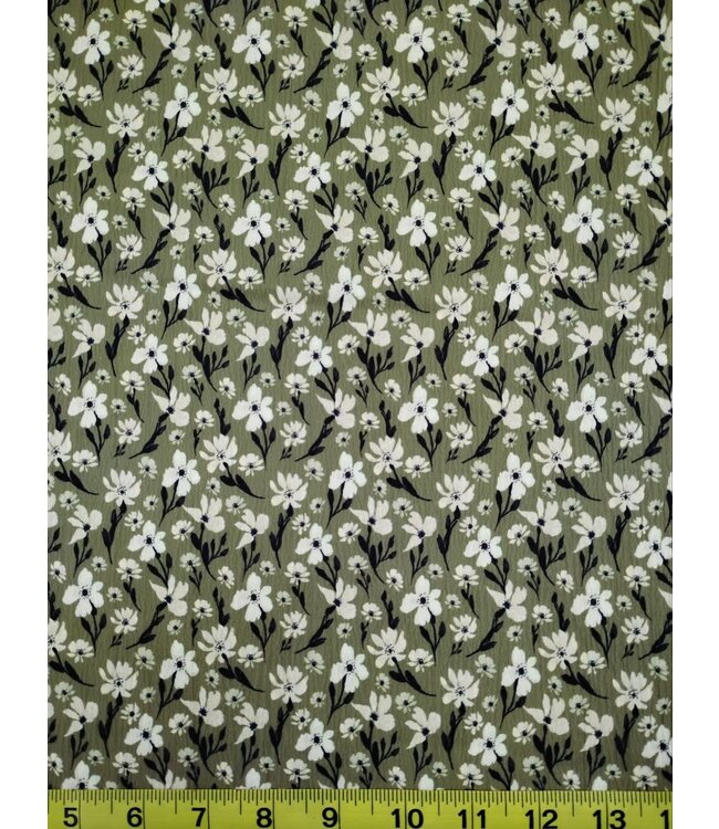 Yard of Dreamy Meadows Moss Pineskin Fabric