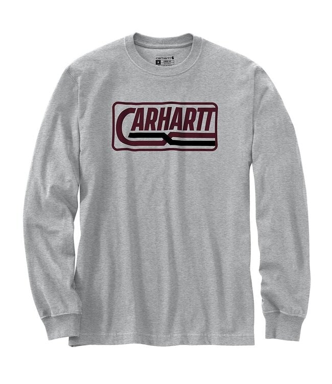Carhartt Men's Loose Fit Heavyweight Long-Sleeve Logo Graphic T-Shirt 107039