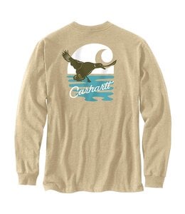 Carhartt Men's Loose Fit Heavyweight Long-Sleeve Pocket Duck Graphic T-Shirt 107177