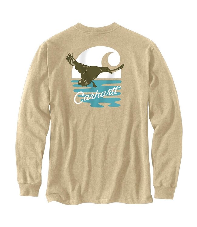 Carhartt Men's Loose Fit Heavyweight Long-Sleeve Pocket Duck Graphic T-Shirt 107177