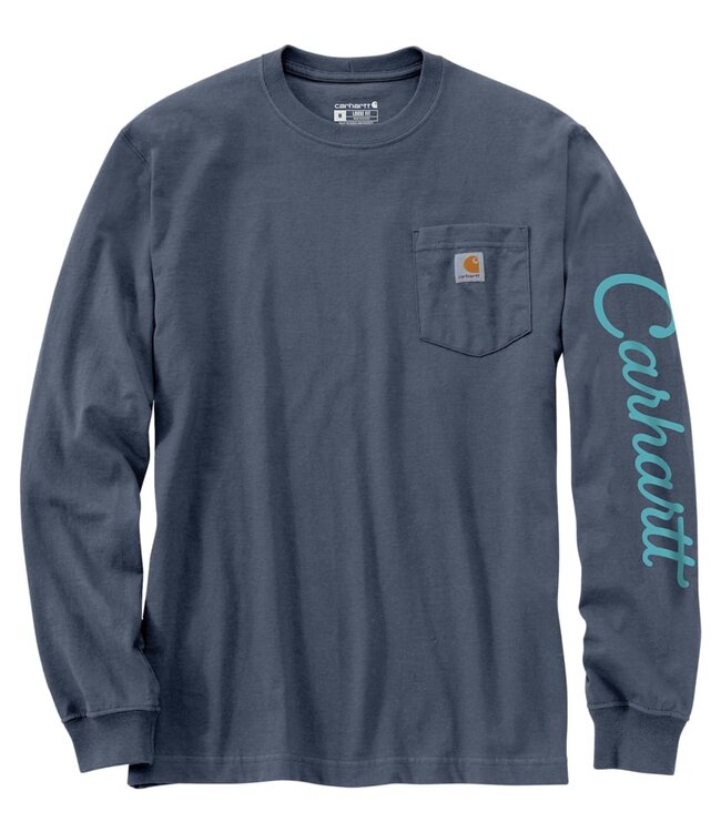 Carhartt Men's Loose Fit Heavyweight Long-Sleeve Pocket Dog Graphic T-Shirt 107042