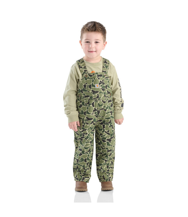 Carhartt Boy's Toddler Long-Sleeve T-Shirt and Canvas Camo Overall Set CG8992