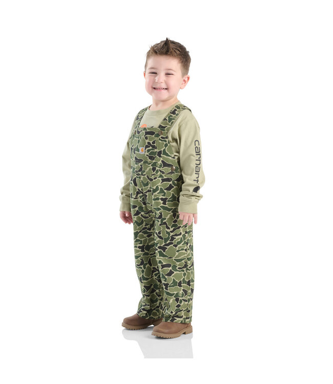 Carhartt Boy's Toddler Long-Sleeve T-Shirt and Canvas Camo Overall Set CG8992