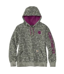 Carhartt Women's Relaxed Fit Midweight Logo Sleeve Graphic Printed Sweatshirt 107267