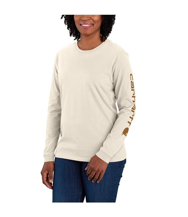 Carhartt Women's Loose Fit Heavyweight Long-Sleeve Logo Sleeve Graphic T-Shirt 103401