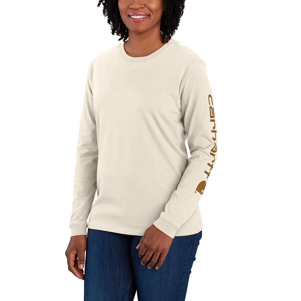 Carhartt Women's Long-Sleeve Logo Sleeve Graphic T-Shirt