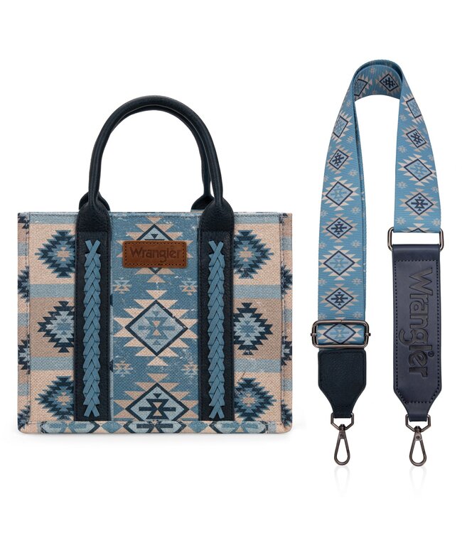 Wrangler Aztec Pattern Dual Sided Print Tote/Crossbody WG2209-8120S