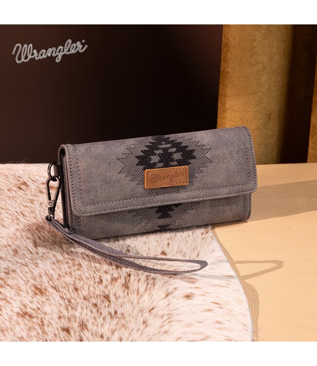 Wrangler Aztec Embroidered Wallet/Wristlet WG218-W068