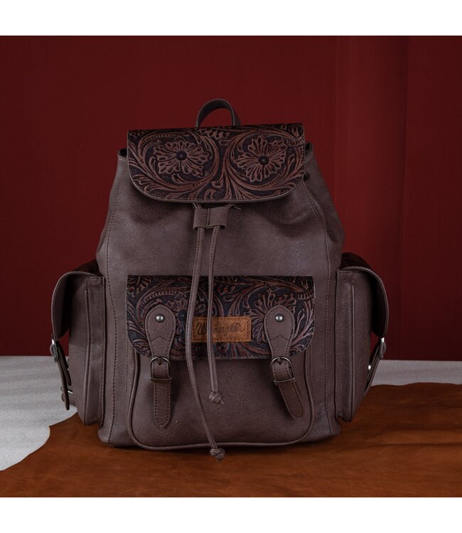 Wrangler Vintage Floral Tooled Backpack WG12-9110B