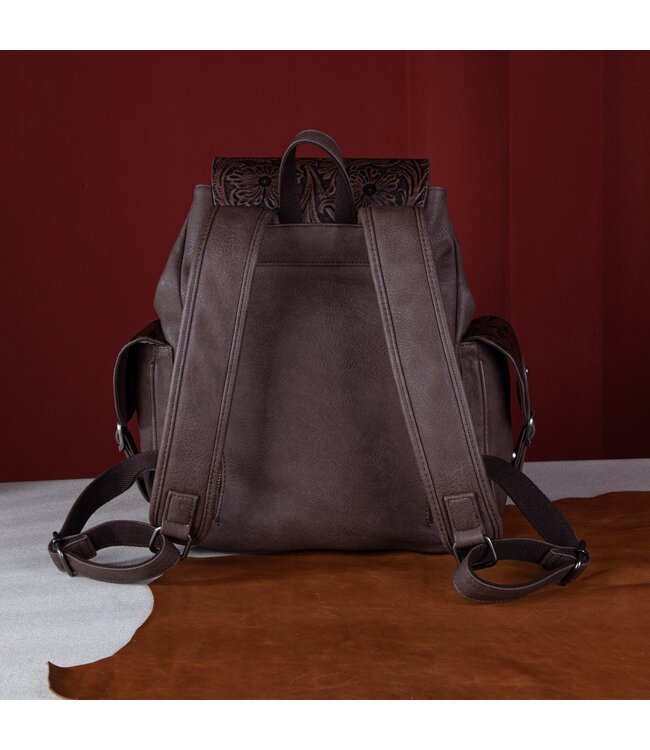 Wrangler Vintage Floral Tooled Backpack WG12-9110B