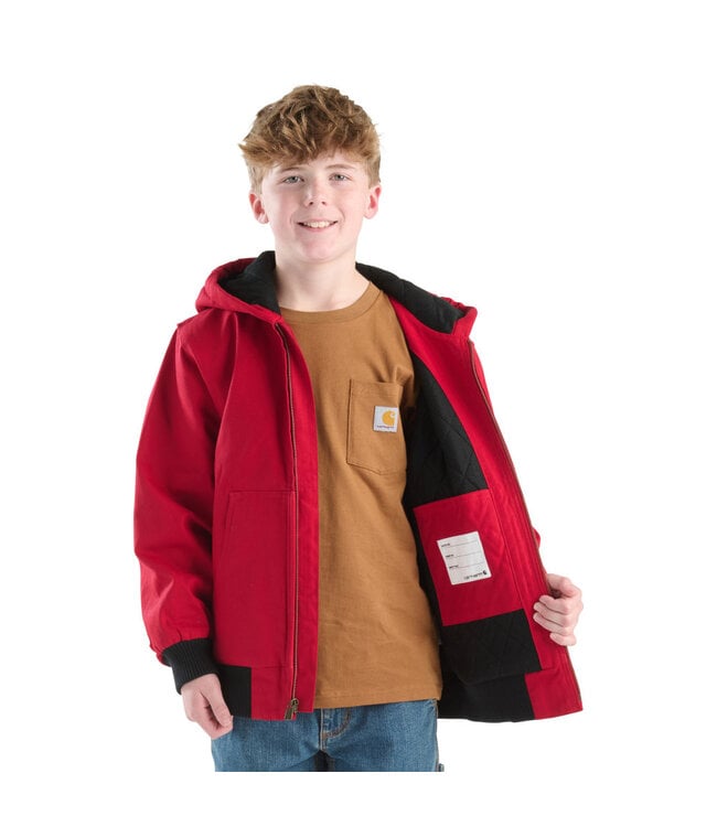 Carhartt Boy's Canvas Insulated Hooded Active Jac CP8589
