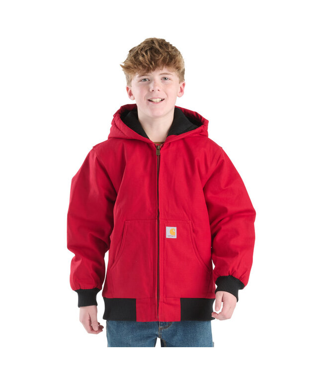 Carhartt Boy's Canvas Insulated Hooded Active Jac CP8589