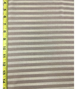 Yard of Taupe/Beige Stripe Jersey Knit Fabric