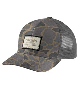 Carhartt Men's Wool Mesh-Back Camo Logo Patch Cap 107003