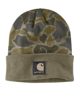 Carhartt Men's Knit Cuffed Camo Beanie 107006