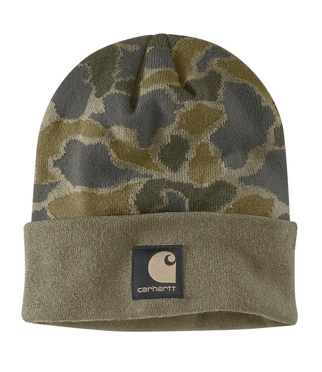 Carhartt Men's Knit Cuffed Camo Beanie 107006