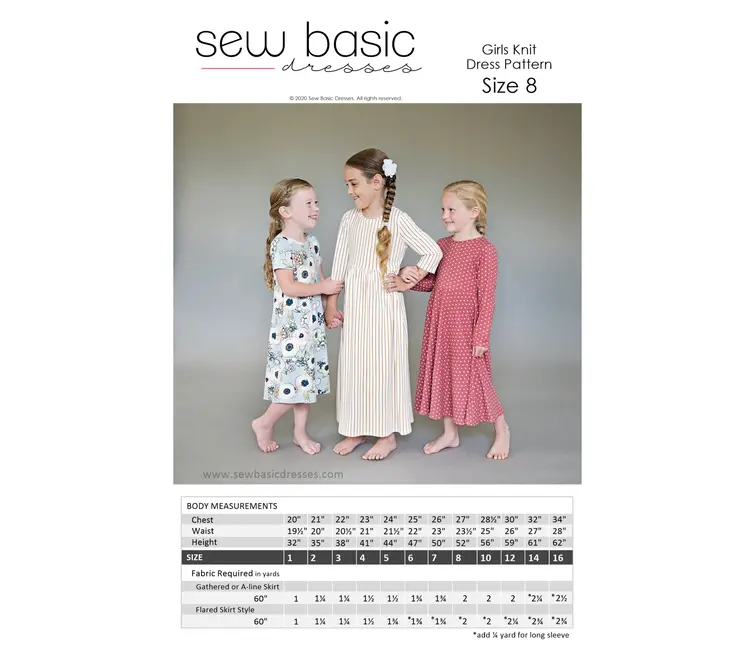 knit dress sewing pattern 7 Patterns for Any Style, Plus Fabric Ideas this versatile dress works for casual or polished looks Sew Basic Girl's Knit Dress