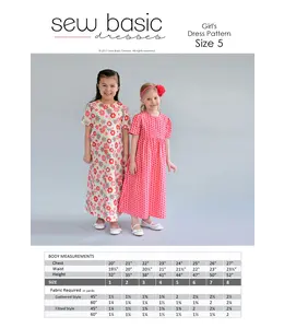 Sew Basic Girl's Dress Pattern