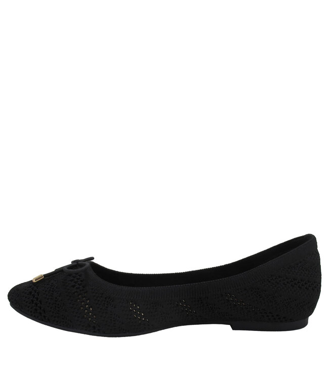 Jellypop Women's Claret Knitted Black Shoe J18YUKN008A1