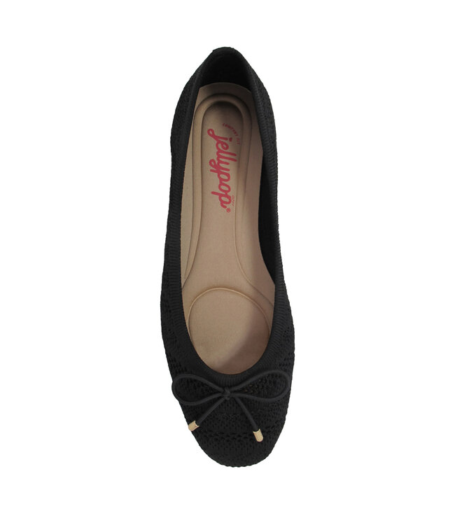 Jellypop Women's Claret Knitted Black Shoe J18YUKN008A1