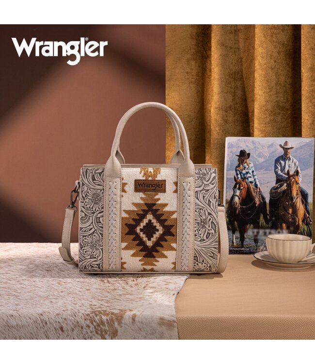 Wrangler Tooled Aztec Pattern Print Concealed Carry Tote/Crossbody WG226-8120
