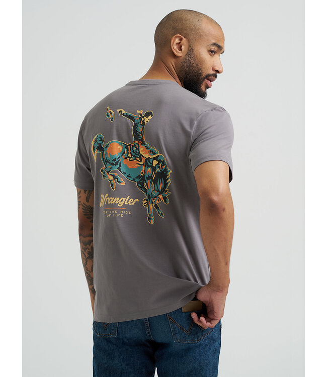 Wrangler Men's Bucking Cowboy Back Graphic T-Shirt 112368627