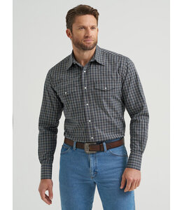 Wrangler Men's Wrinkle Resist Long-Sleeve Western Snap Plaid Shirt 112369399