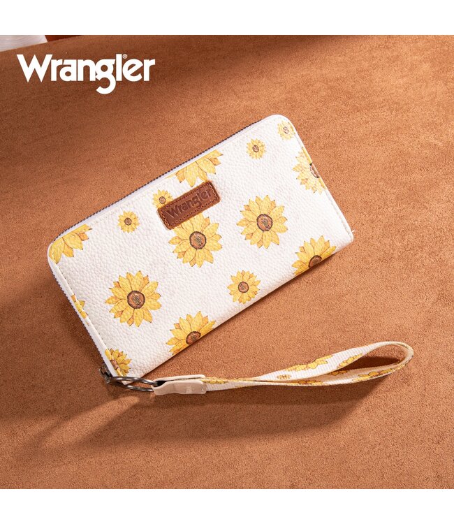 Wrangler Sunflower Print PU Leather Wallet/Wristlet WG204-W006