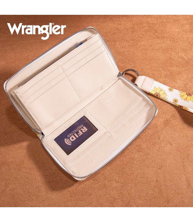 Wrangler Sunflower Print PU Leather Wallet/Wristlet WG204-W006