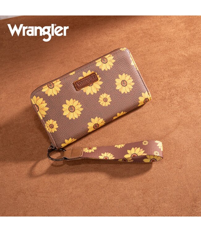Wrangler Sunflower Print PU Leather Wallet/Wristlet WG204-W006