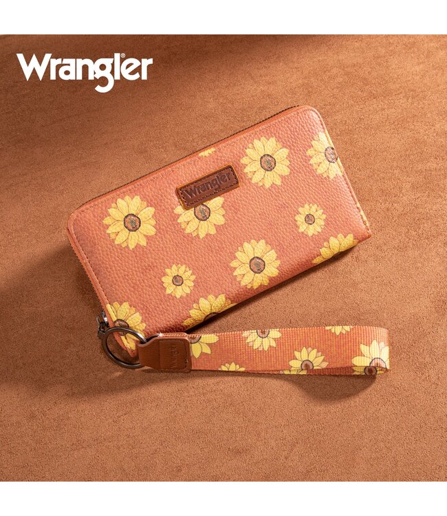Wrangler Sunflower Print PU Leather Wallet/Wristlet WG204-W006