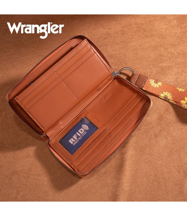 Wrangler Sunflower Print PU Leather Wallet/Wristlet WG204-W006