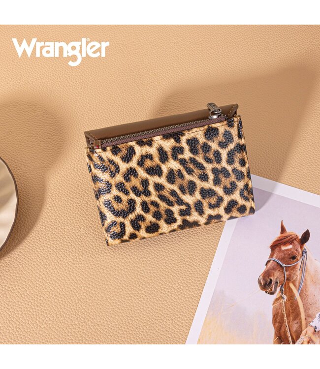 Wrangler Leopard Print Tri-Fold Wallet WG263-W076LP