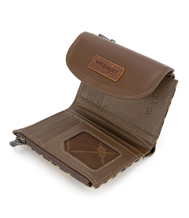 Wrangler Leopard Print Tri-Fold Wallet WG263-W076LP