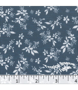Good's Distribution Yard of Rebecca Print Denim Blue Fabric 573522-DM