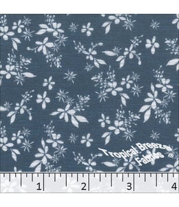 Yard of Rebecca Print Denim Blue Fabric 573522-DM