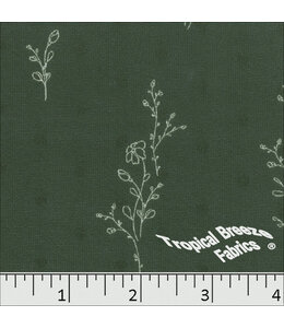 Yard of Swiss Dot Print Dark Sage Fabric 573520-DS